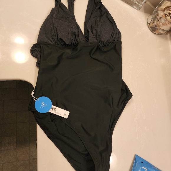 Cupshe One-Piece Black Bathingsuit Size Large - Picture 4 of 5